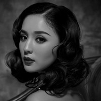 美女明星杨幂黑白头像图片