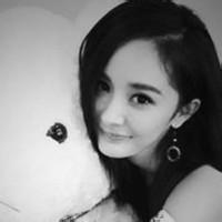 美女明星杨幂黑白头像图片
