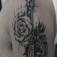 小清新简约女生纹身头像图片