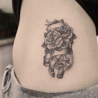 小清新简约女生纹身头像图片