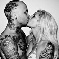 欧美时尚前卫情侣纹身头像