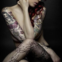 欧美时尚前卫情侣纹身头像