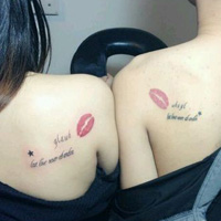 欧美时尚前卫情侣纹身头像