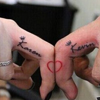 好看的手指纹身情侣头像图片