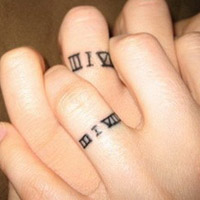 好看的手指纹身情侣头像图片