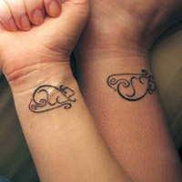 好看的手指纹身情侣头像图片