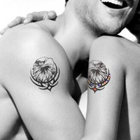 好看的手指纹身情侣头像图片