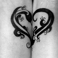 好看的手指纹身情侣头像图片