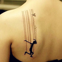 唯美小清新的女生纹身头像