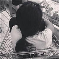 最新个性美女黑白qq头像图片