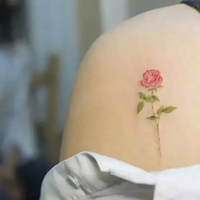 非主流女生花朵纹身图案头像