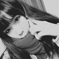 飘逸长发美女黑白qq头像