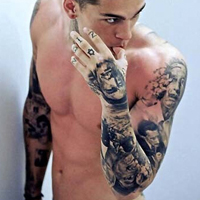 最新时尚另类个性纹身男头像