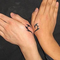 时尚简约个性情侣纹身头像