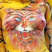 性感美女人体艺术纹身头像