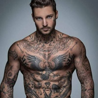 外国的霸气帅哥个性纹身头像