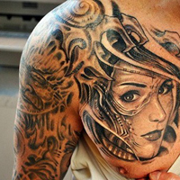 个性霸气的欧美帅哥纹身头像