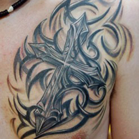 个性霸气的欧美帅哥纹身头像