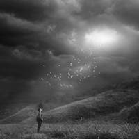 最新孤独伤感男生黑白头像