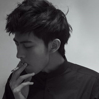 超拽的帅哥qq黑白头像图片