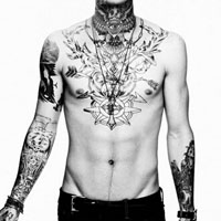 时尚简约的qq黑白纹身头像