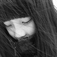 黑白系冷酷孤单女生qq头像