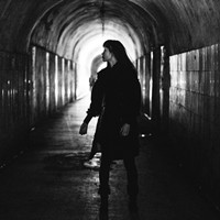 黑白系冷酷孤单女生qq头像