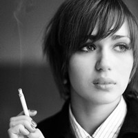 欧美女生时尚经典黑白头像