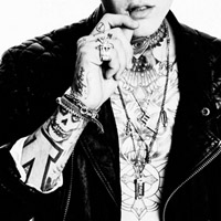 帅气男模qq个性纹身头像