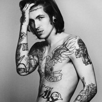 帅气男模qq个性纹身头像