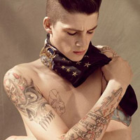 帅气男模qq个性纹身头像