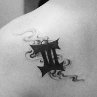 帅气男模qq个性纹身头像