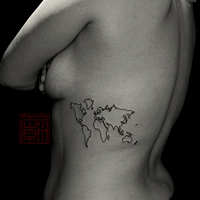 男女混搭霸气黑白纹身头像图片