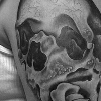 男女混搭霸气黑白纹身头像图片