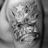 男女混搭霸气黑白纹身头像图片