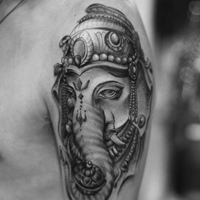 男女混搭霸气黑白纹身头像图片