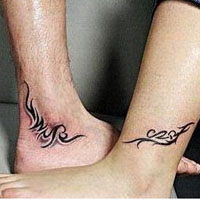 唯美小清新的情侣纹身头像图集