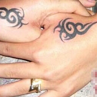 时尚浪漫的qq情侣纹身头像