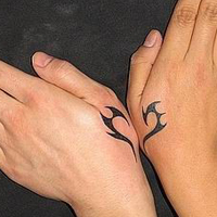 时尚浪漫的qq情侣纹身头像