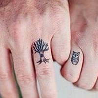 时尚浪漫的qq情侣纹身头像