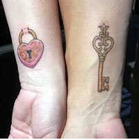 唯美小清新的情侣纹身头像图集