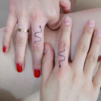 唯美小清新的情侣纹身头像图集