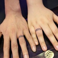 唯美小清新的情侣纹身头像图集