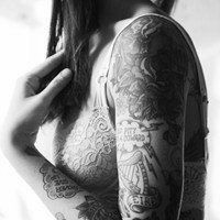 精选重口味qq黑白纹身头像