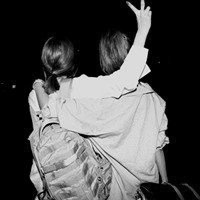 2016最新版qq姐妹黑白头像图片