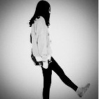 非主流黑白长发伤感女生头像