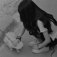 非主流黑白长发伤感女生头像