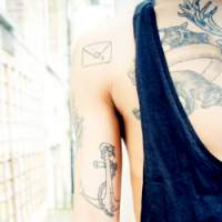 另类个性的欧美男生纹身头像