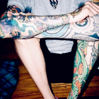 另类个性的欧美男生纹身头像