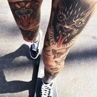 欧美男生超霸气纹身头像图片